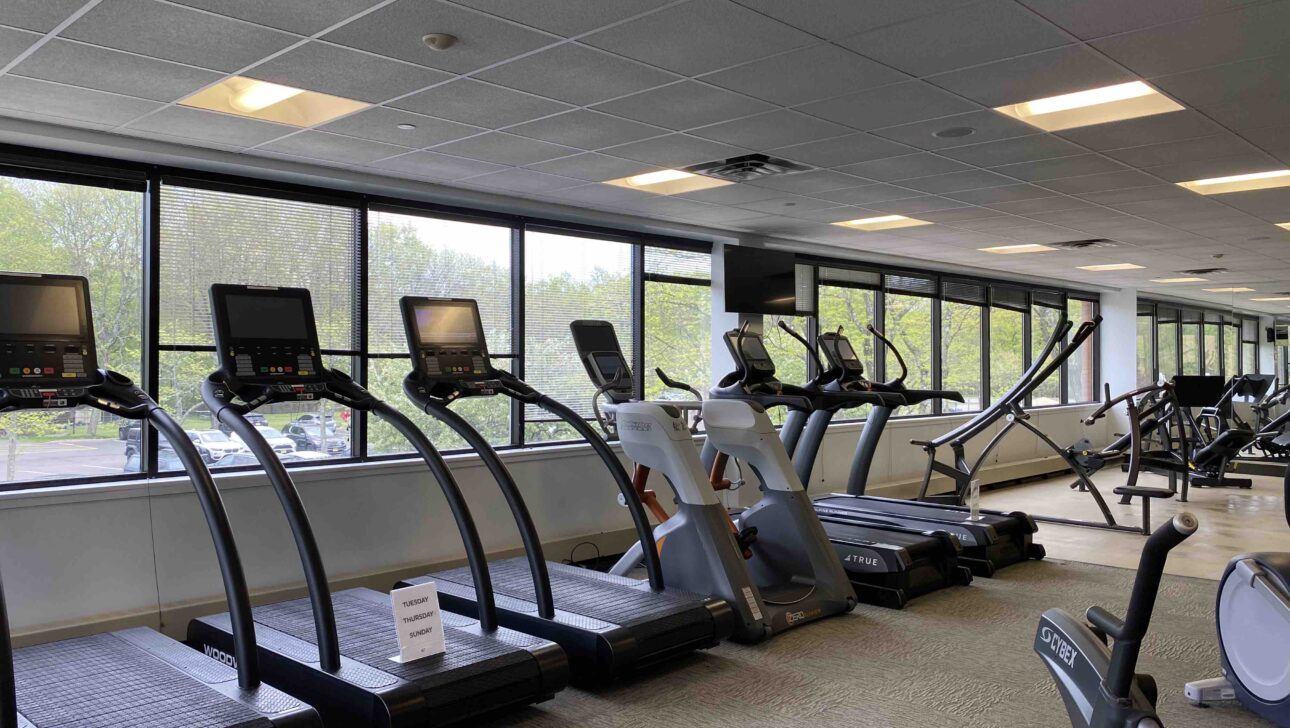 Fitness Center treadmills.