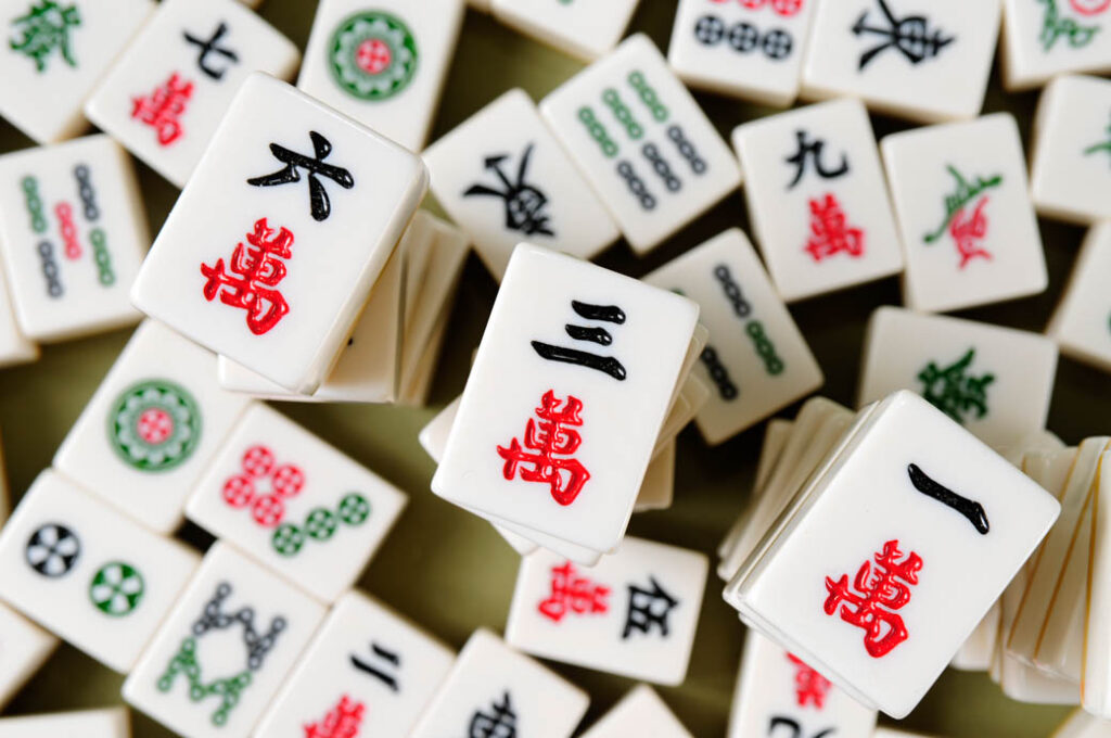 Mahjong tiles.