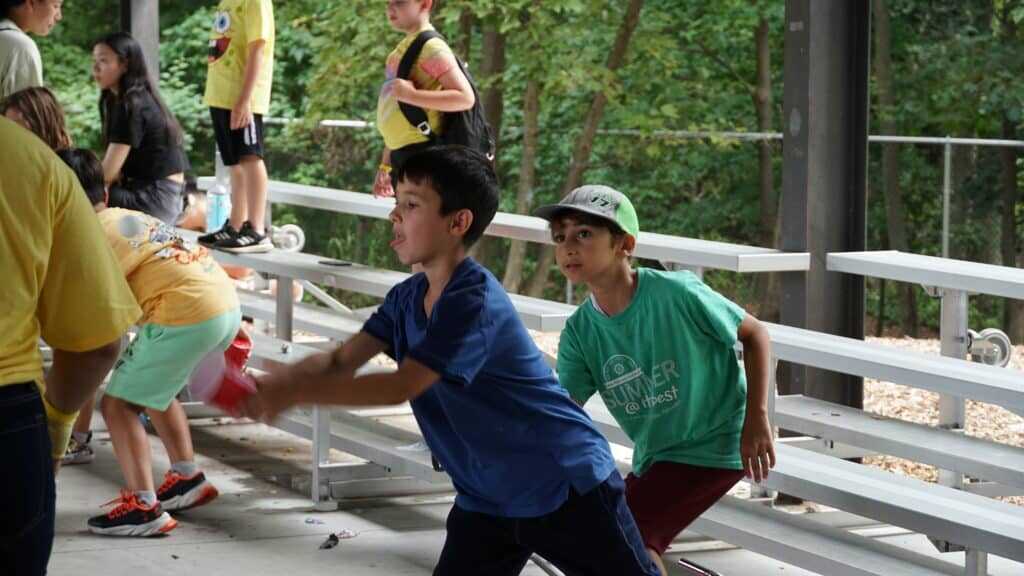 Children and teens enjoying their time at the Haverim camp.