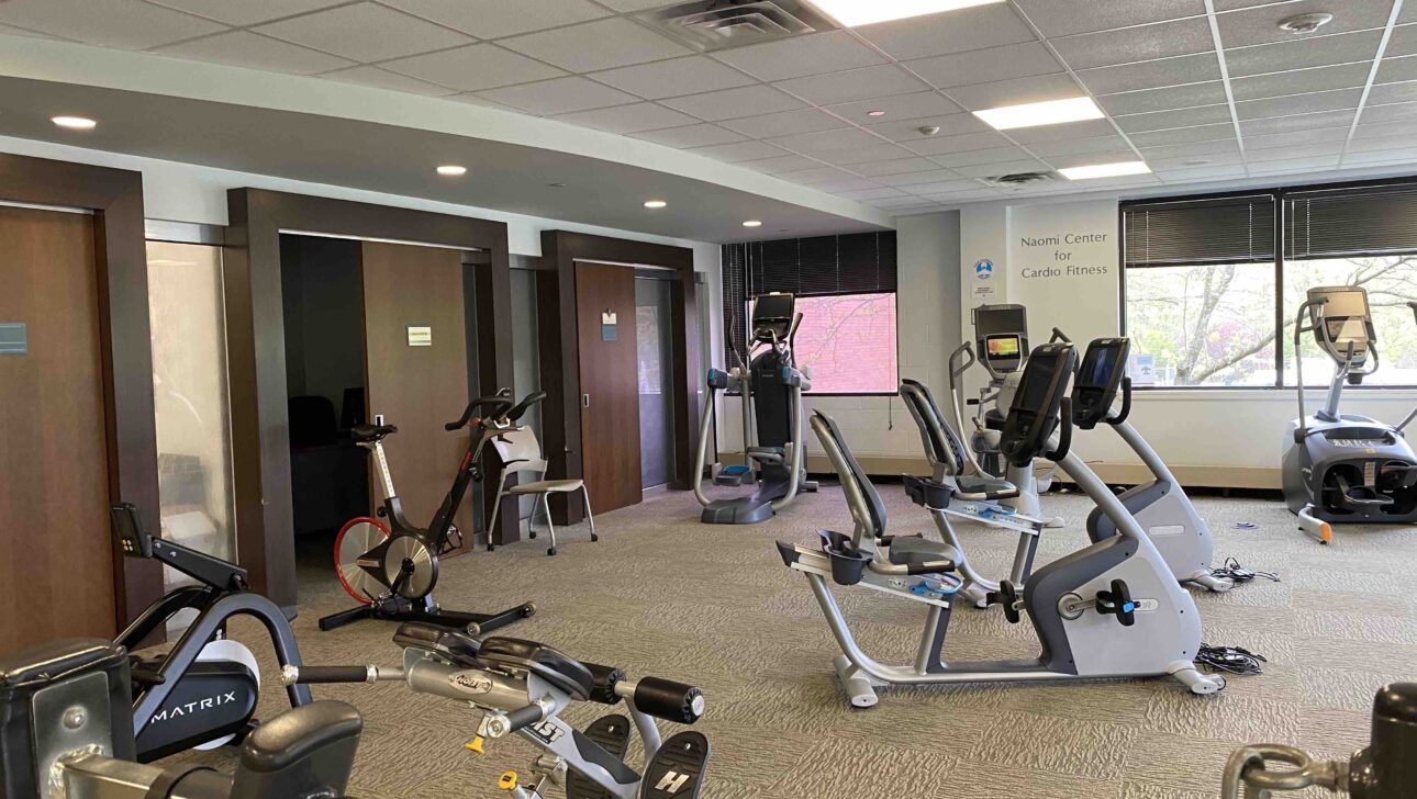 Fitness center equipment.