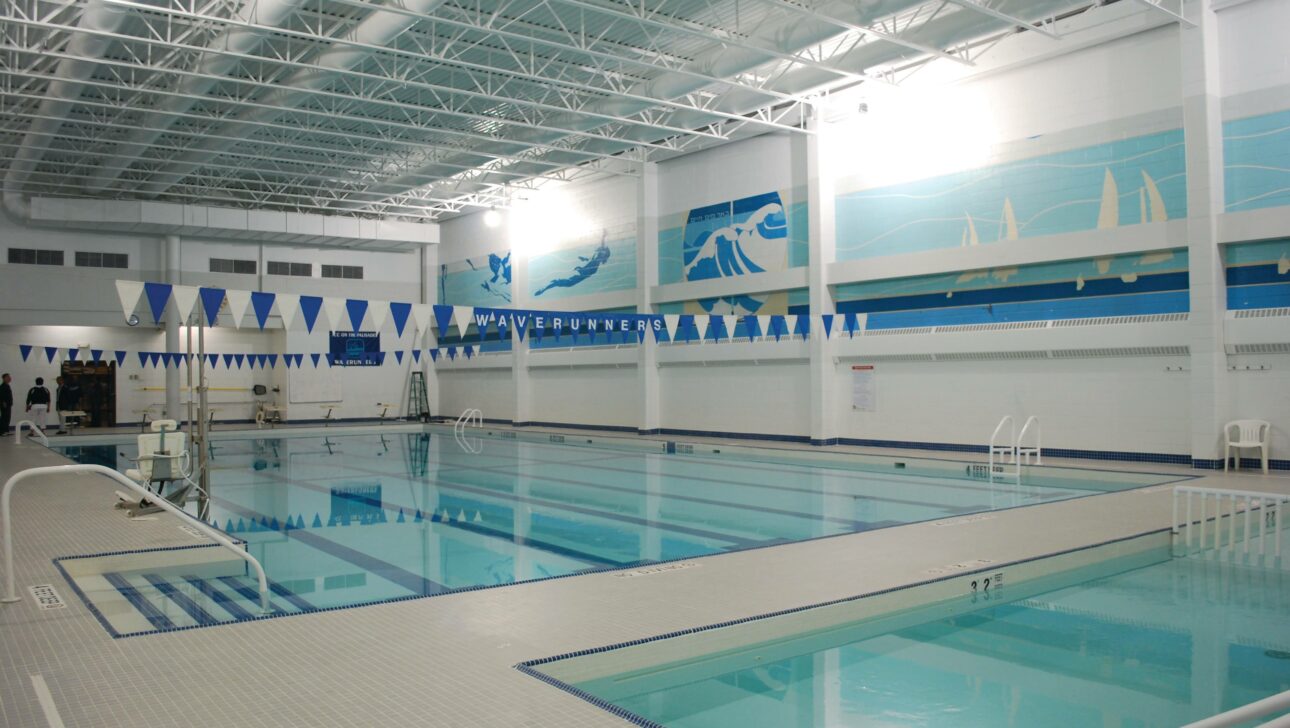 The Eleanor and Edward Epstein Aquatic Center at the Kaplen JCC on the Palisades.