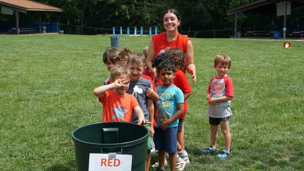 Children engaging in activities at the Tikvah Major camp.