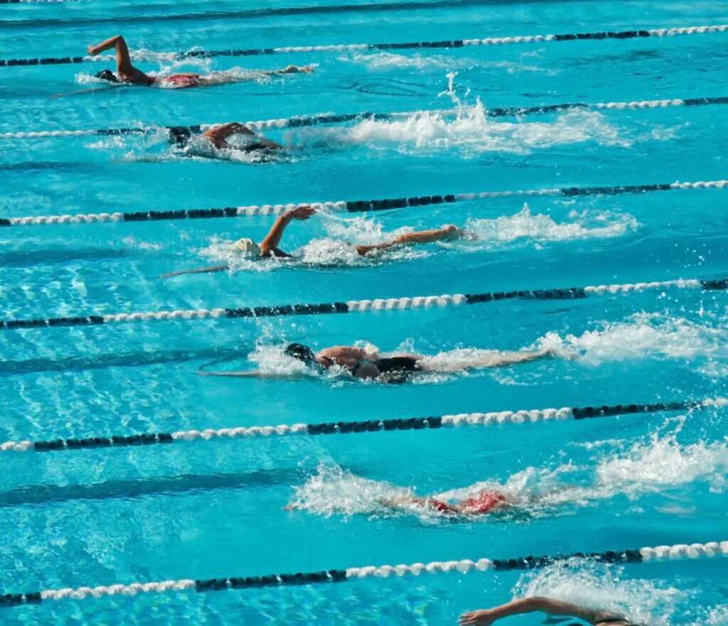The swim team at Kaplen JCC on the Palisades.
